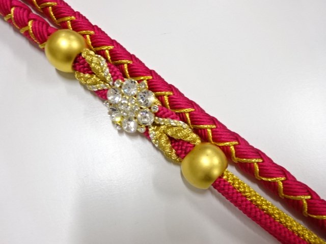 JAPANESE KIMONO / HAND-TIED OBIJIME CORD  FOR FURISODE